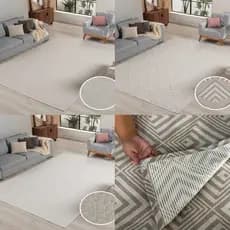 Tapete Luxo Home Decor 2,00m x 2,50m Moderno Com Antiderrapante Para Sala Quarto Escritório