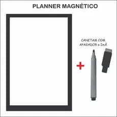Imã de Geladeira Planner Liso com Caneta com Apagador na Ponta