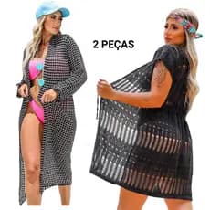 Kit Saida Praia Longa Maxi Flare + Saida Praia Regata