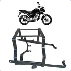 Suporte De Baú Cg Fan Titan Cargo A Partir de 2014 Reforçado Pode Levar Garupa - Bagageiro Para Moto