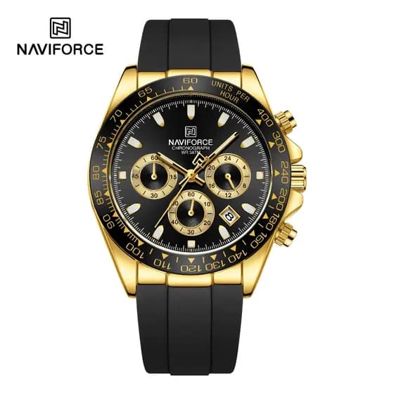 NAVIFORCE 8054 Relógio De Pulso De silicone Para Esportes Ao Ar Livre Masculinos À Prova D'água Com Função Calendário