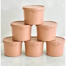Kit 6 Potes hermeticos de plastico/ Marmitas/ empilhaveis