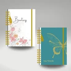Caderno A5 Personalizado com seu nome detalhes em dourado