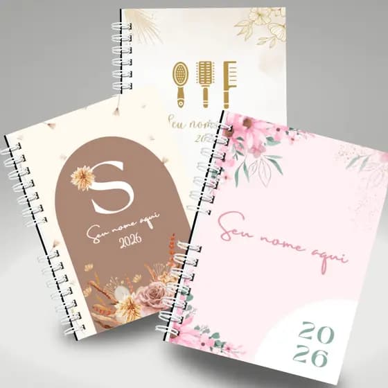 Agenda personalizada agendamentos/serviços para Salão de beleza cabeleireira e Manicure 2026