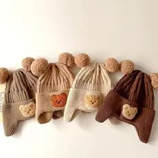 Feijão Infantil Urso Coreano/BEBY/Chapéus Infantis De Malha Bonito