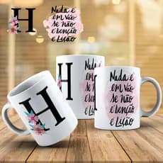 Caneca personalizada floral  Caneca com nome personalizado  Caneca feminina floral  Presente personalizado floral  Canec
