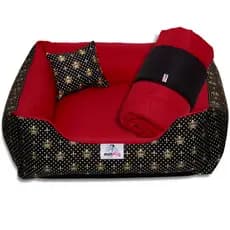 Cama Caminha Pet Cachorro Gato Kit Gold 03 Peças Tamanho GG Com Zíper Lavável