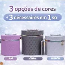Frasqueira Maleta Organizadora Redonda Feminina Ruby's C/3 NEC-HZ014