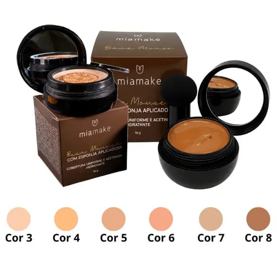 Base Mousse C/ Esponja Mia Make Luz e Sombra 535