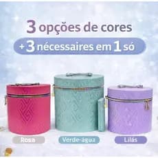 Frasqueira Maleta Organizadora Redonda Feminina Ruby's C/3 NEC-HZ009