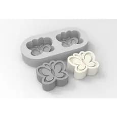 Forma de Silicone 2 Borboleta para Artesanato Lembrancinha Sabonete Vela Resina Gesso