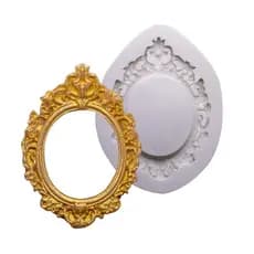 Forma de Silicone Moldura de Espelho Vintage