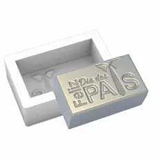 Forma de Silicone Barra Retangular Feliz dia dos Pais Gravata