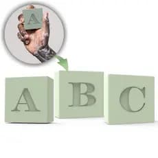 Forma de Silicone Letras Clássicas do Alfabeto 5cm - Para Lembrancinhas, Velas, Sabonetes, Resina, Decoração, Gesso