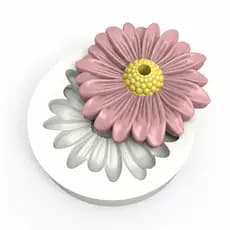 Forma de Silicone Margarida para Artesanato Vela Sabonete Resina Lembrancinha Decoração