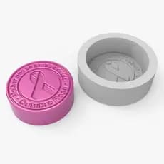 Forma de Silicone Redonda Outubro Rosa