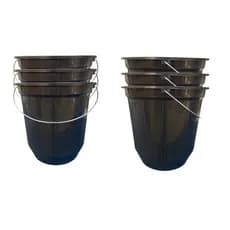 Balde Plástico 7 litros Alça Reforçada - Kit com 3 Unidades