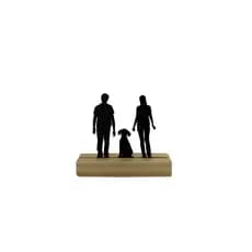 Enfeite de Mesa - Silhueta Família com Animais - Decoração