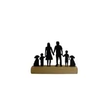 Enfeite de Mesa - Silhueta Família com Animais - Decoração - Mais Modelos
