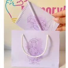 Kit Bloco Personalizado + Sacola Personalizada+ Lápis Agendinha caderninho caderneta Lembrancinha Personalizada