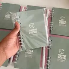 12 Kits bloquinhos + canetas personalizados bloco A6 com caneta personalizados caderneta cadernetinha caderno agendinha