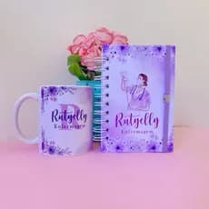 Kit bloco personalizado com Caneca Agendinha caderneta cadernetinha bloco de bolso caderninho caneca personalizada