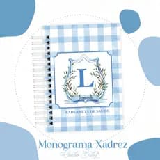 Caderneta de Saúde menino Caderneta com nome caderneta de vacina azul com inicial