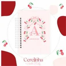 Caderneta de Saúde menina Caderneta com nome e inicial caderneta de vacina cerejinha cereja