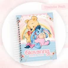 Caderneta de Saúde menina  Ursinho Pooh Caderneta com nome caderneta de vacina usinho pooh com nome