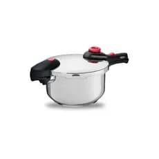 Panela De Pressao Inox Supra 6L Brinox 22x25 cm Com Fundo Triplo Compatível com Indução