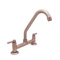 Torneira Cozinha Misturador Pia Mesa Bancada Água Quente e Fria Cobre Rosé Gold Fosco Alavanca Luxo