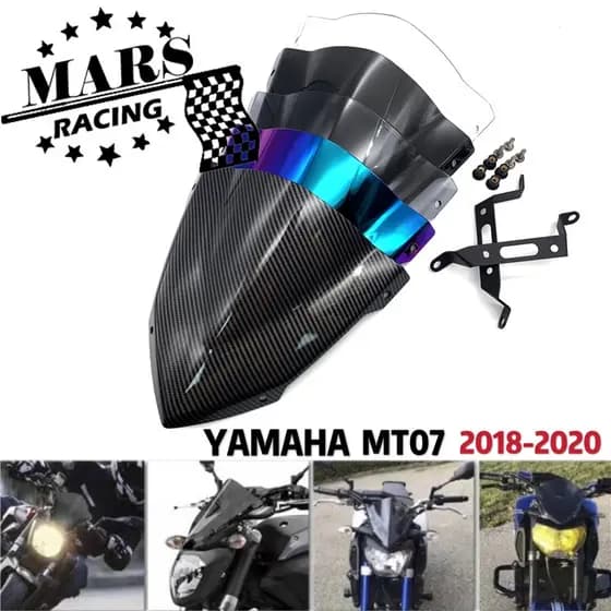 Esporte Touring Windshield WindScreen Defletor Visor Viser Se Encaixa Para YAMAHA MT-07 MT07 FZ07 2018 2019 2020 18-20