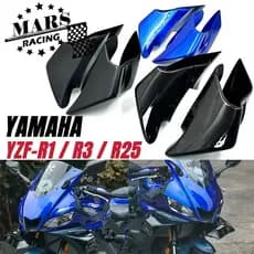Para YAMAHA YZF-R1 R1M YZF-R3 V2 YZF-R25/R3 R25 2019-2023 2024 Spoiler frontal Winglet Kit aerodinâmico da asa