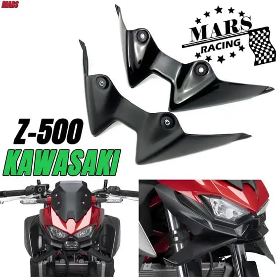 Para KAWASAKI Z500 se 2024 2025 Z500SE Z 500 Z-500 Downforce nu Forntal spoilers asa aerodinâmica defletor Winglet