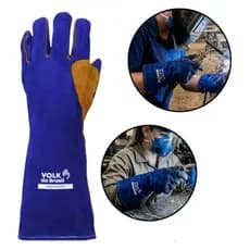 Luva Soldador Raspa Weld Master Alta Temperatura Até 500ºc 41cm Proteção Térmica Trabalho Pesado Proteção Diária