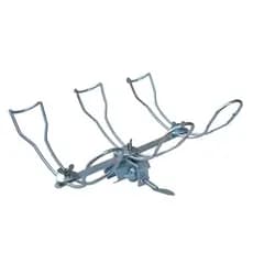 Suporte de Vara para Barco 3 Varas Rotação 360º Aço Galvanizado