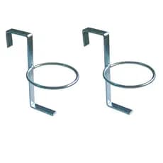 Porta-Copos Galvanizado para Barco 2 Peças Suporte de Aço Carbono para Bordas Até 4 cm