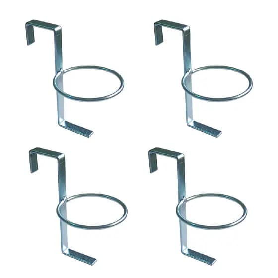 Porta-Copos Galvanizado para Barco Aço Carbono 4 Peças Encaixe Até 4cm