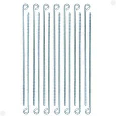Estaca Galvanizada de Aço 30 cm Kit 12 Unidades CA-50 para Barraca Camping