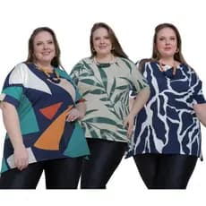 Blusa Soltinha Plus Size G3 Estampadas e Lisas