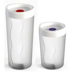 Pote Hermético Tampa Branca 1,5L + Pote Hermético Com Tampa Rosca 1 Litro Redondo