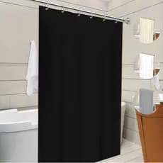 Cortina de Box Lisa em PVC Impermeável Para Banheiro Anti Mofo Com Ganchos Varias Cores