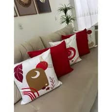 Kit 5 Capas de Almofada Pintadas e Lisas Suede Decorativas Aveludada em Suede 45x45cm