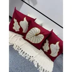 Kit 5 Capas de Almofadas Linho Bordado Sofisticado Decoração
