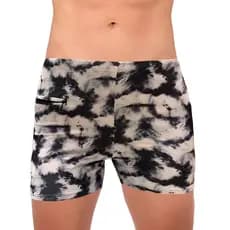 Sunga Boxer Masculina Tie Dye com Bolso Forrada Cordão Ajustável Azul ou Preta P-4G Pai e Filho