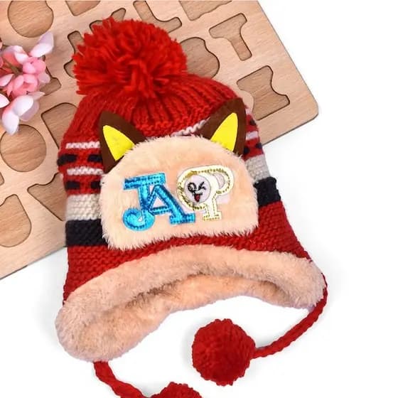 Touca Gorro Infantil Forrada Bichinhos com Chaves Quentinha Inverno Modelos Sortidos Unissex