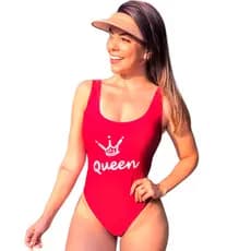 Maiô Feminino Cavado Asa Delta Regata Queen Poliamida Cintura Alta Cores Variadas P M G GG