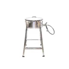 Fritador Fogão Pasteleiro INOX A Gás Com Tacho 22 Batata Fritadeira Acarajé Salgados