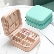 CAIXA PARA PORTA JOIAS caixa de armazenamento de joias Porta Joias Maleta Organizador Grande De Joias Com Compartimentos Para Objetos Feminino Bolsa Armazenamento Colar Anel Brinco Portátil Viagem
