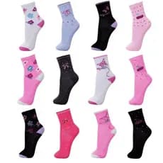 Kit 12 Pares Meias Feminina Cano Longo Algodão 34-44 Lindo Revenda Oferta 24ps meia algodao